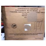 American Heritage Round End Table with Shelf