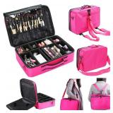 Ktaxon Professional Extra Large Oxford Storage Beauty Makeup Nail Salon Cosmetic Travel Case Pink