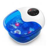 Misiki Foot Spa Misiki Foot Bath Massager with Heat Bubbles Vibration and Auto Shut-Off; 4 Massage Rollers and Pedicure Stone for Acupressure Shiatsu Massage to Relax Feet Muscle