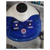 Misiki Foot Spa Misiki Foot Bath Massager with Heat Bubbles Vibration and Auto Shut-Off; 4 Massage Rollers and Pedicure Stone for Acupressure Shiatsu Massage to Relax Feet Muscle