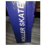 Womens Roller Skates PU Leather, Adjustable Shiny Skates, Light Up 4 Wheels