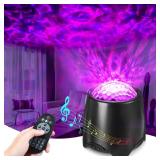 Ocean Wave Light Projector,Elfeland Christmas Projector Light Ocean Noise Star Night Lights Skylights Projector for Bedroom,Outdoor,Kid