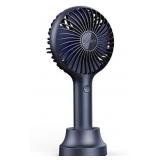 HonHey Handheld Fan Portable, Mini Hand Held Fan with USB Rechargeable Battery, 3 Speed Personal Desk Table Fan with Base, 8-12 Hours Operated Small