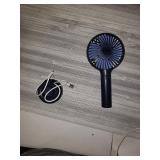 HonHey Handheld Fan Portable, Mini Hand Held Fan with USB Rechargeable Battery, 3 Speed Personal Desk Table Fan with Base, 8-12 Hours Operated Small