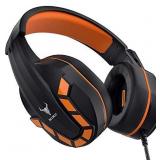 Kikc PS4 Gaming Headset with Mic for Xbox One, PS5, PC, Mobile Phone and Notebook, Controllable Volume Gaming Headphones with Soft Earmuffs, Headphones