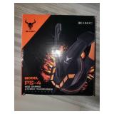 Kikc PS4 Gaming Headset with Mic for Xbox One, PS5, PC, Mobile Phone and Notebook, Controllable Volume Gaming Headphones with Soft Earmuffs, Headphones