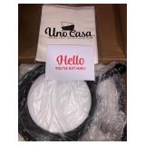 Uno Casa Cast Iron Tortilla Press 8 Inch with Cast Iron Comal Pan - Bundle of Tortilla Pan for Roti, Tawa, Dosa and Pre-Seasoned Tortilla Press Pataconera