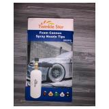 Twinkle Star Foam Cannon 1 L Bottle Snow Foam Lance with 1/4" Quick Connector, 5 Nozzle Tips for Pressure Washer