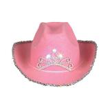 Child Pink Blinking Tiara Cowboy Hat