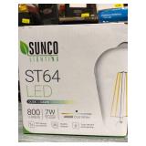Sunco Lighting 2 Pack St64 Led Bulb, Dusk-to-dawn, 7w=60w, 4000k Cool White, 800