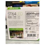 Sunco Lighting 2 Pack St64 Led Bulb, Dusk-to-dawn, 7w=60w, 4000k Cool White, 800