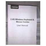 SeenDa 2.4G Wireless Keyboard and Mouse Combo Compact Quiet Full Size Wireless Keyboard and Mouse Set for Windows Computer PC