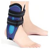 VELPEAU Ankle Support Brace for Men & Women, Ankle Stabilizer, Stirrup Splint for Sprains, Tendonitis, Volleyball, Basketball, Sprained Ankle, Reversible Left & Right Foots, One Size Fits Most (Blue)