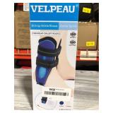 VELPEAU Ankle Support Brace for Men & Women, Ankle Stabilizer, Stirrup Splint for Sprains, Tendonitis, Volleyball, Basketball, Sprained Ankle, Reversible Left & Right Foots, One Size Fits Most (Blue)
