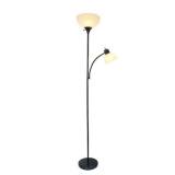 Simple Designs - Floor Lamp with Reading Light - Black