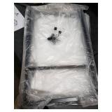 Cost way Tempered Glass Side Table, Black