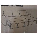 Abbyson Newton Sofa Bed Sectional, Navy Blue- Retail:$999.99