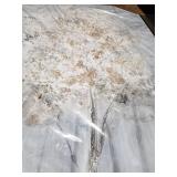 Hand Painted Acrylic Wall Art Blue Forrest on a 47 x 35 Rectangular Canvas with a Silver Wooden Frame- Retail:$279.99