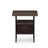 Furinno Andrey End Table Night Stand with Bin Drawer, Multiple Colors