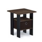 Furinno Andrey End Table Night Stand with Bin Drawer, Multiple Colors