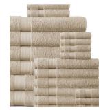 100-percent Cotton 24-piece Move-in Bundle Towel Set