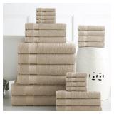 100-percent Cotton 24-piece Move-in Bundle Towel Set