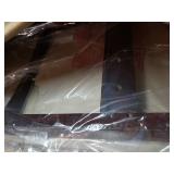 Linon Monte Carlo Stationary Bar Stool, Dark Red Vinyl- Retail:$109.99