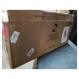 Linon Monte Carlo Stationary Bar Stool, Dark Red Vinyl- Retail:$109.99