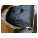 Rectangular Velvet-textured Storage Ottoman