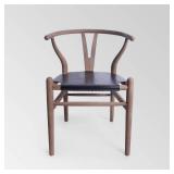 Gessford Mid-Century Boho Faux Leather Accent Chair by Christopher Knight Home- Retail:$162.71