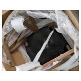 Gessford Mid-Century Boho Faux Leather Accent Chair by Christopher Knight Home- Retail:$162.71