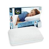 Serta StayCool Gel Memory Foam Pillow, White, Queen
