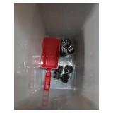 IRIS Plastics Red And Black Rolling Pet Food Containers With Scoop