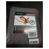 Beautyrest Heated Plush Solid Microlight Blanket, Full, Grey