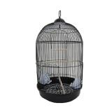 YML A1564BLK Bar Spacing Round Bird Cage with Removable Plastic Tray, Small - Black- Retail:$81.99