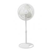 Lasko 16" 3-Speed Adjustable Tilting Oscillating Standing Pedestal Fan, White