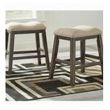 The Gray Barn Yewbank Brown/ Light Brown Upholstered Counter Stool (Set of 2) - N/A- Retail:$99.99