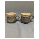 Two Aloha Hawaii 1981 stoneware coffee mugs