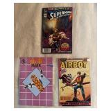 Action Comics 757 (1999), Slate Skate 1 (1987), and Airboy 1 (1986)