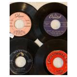 45 rpm records with a country flair featuring Tennessee Ford, Marty Robbins, George Jones, Oak Ridge Boys and more