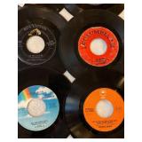 45 rpm records with a country flair featuring Tennessee Ford, Marty Robbins, George Jones, Oak Ridge Boys and more