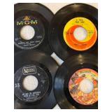 45 rpm records featuring Connie Francis, Bobby Darin, Jay and the Americans, Mamas and Papas and more