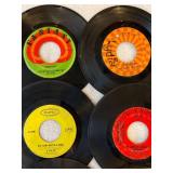 45 rpm records featuring CCR, Tommy James, Lulu, Paul Revere and more