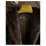 Breathtaking luxurious full length dark brown fur coat by Alaskan Couture sz M or L - small tear on inside lining by arm