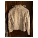 Beautiful real rabbit fur coat sz M