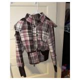 Charming Deb zip-up wool and polyester coat - sz XL