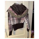 Charming Deb zip-up wool and polyester coat - sz XL