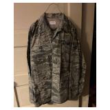 Air Force camouflage uniform - shirt 38R, pants 44 - like new