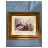 16 x 19-inches wall art in wood frame with glass