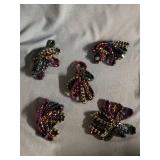 50 attractive bracelets with hematite-looking stones and colored beads